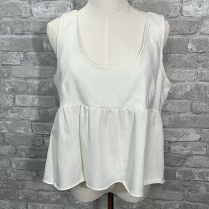 Endless rose White Peplum Tank Top